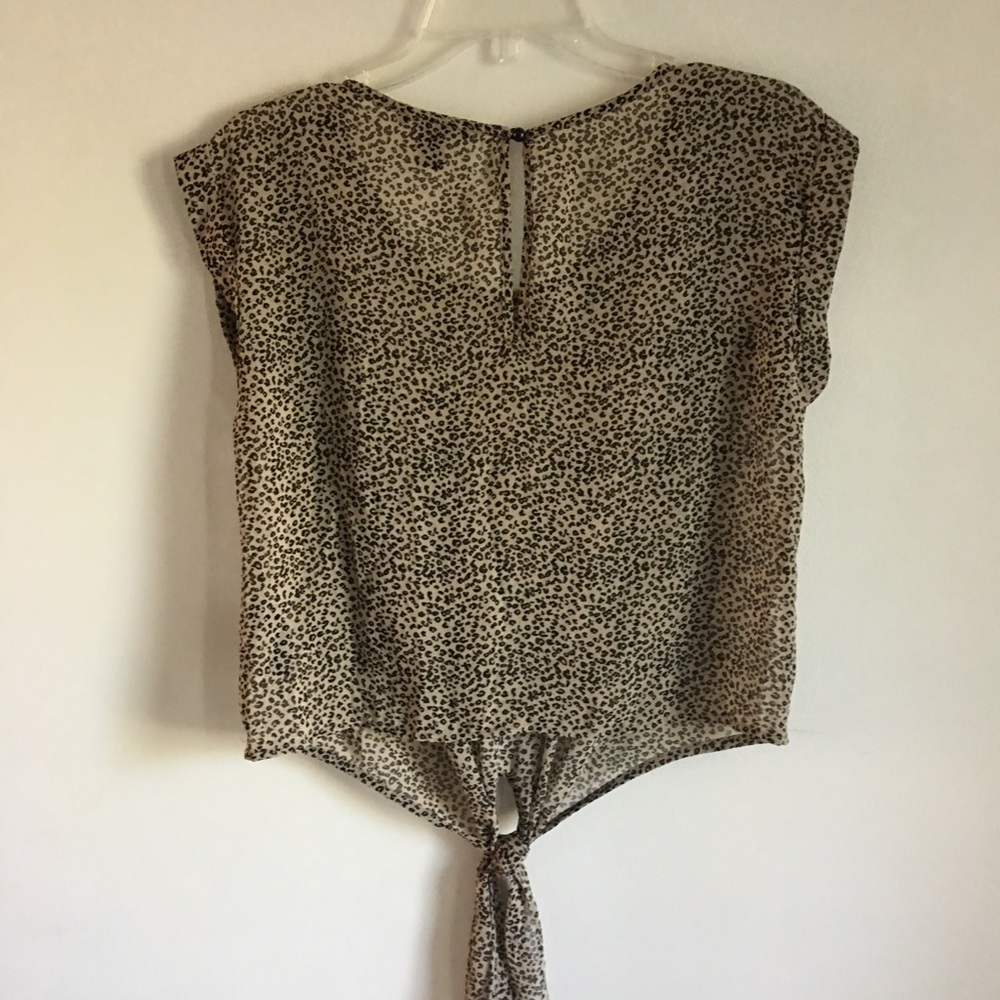 F21 Chiffon Cheetah Print Top - Picture 5 of 5